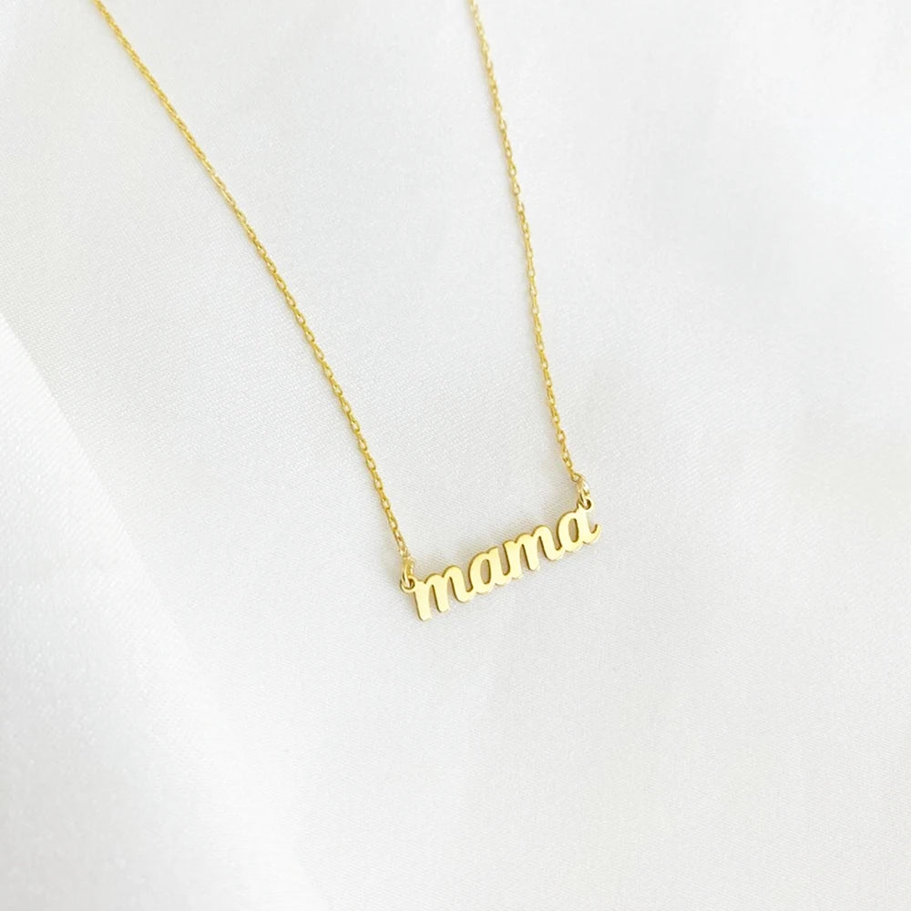 Collier Maman Letter Necklace Stainless Steel Mothers Day Wholesale Gifts Mama Necklace Mother's Day Jewelry