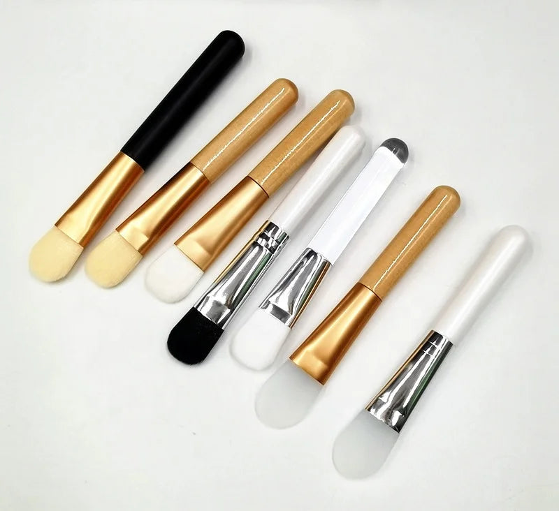 Makeup Tool Private Label Skin Care Soft Hair Mud Short Wood Handle Facial Mask Brush 11cm 12cm Face Pack Brush