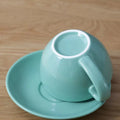 200ml Colorful Thick Body New Bone China Cappuccino Cup and Saucers Ceramic Coffee Cup Saucer Latte Cup Drinkware