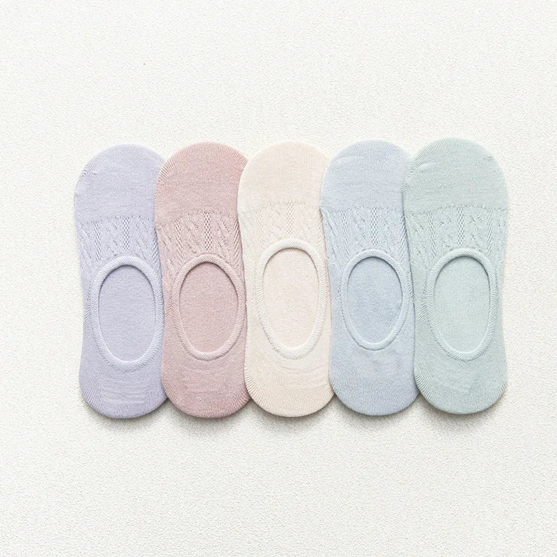 WUYANG FACTORY Invisible Socks Silicone Non-slip Summer colorful Mesh Ankle Boat Socks