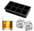 Easy Release 8-Hole Square Silicone Ice Cube Tray Mold Multifunctional Eco-Friendly Cold Drink Whisky & Fruit Juice Kitchen Tool