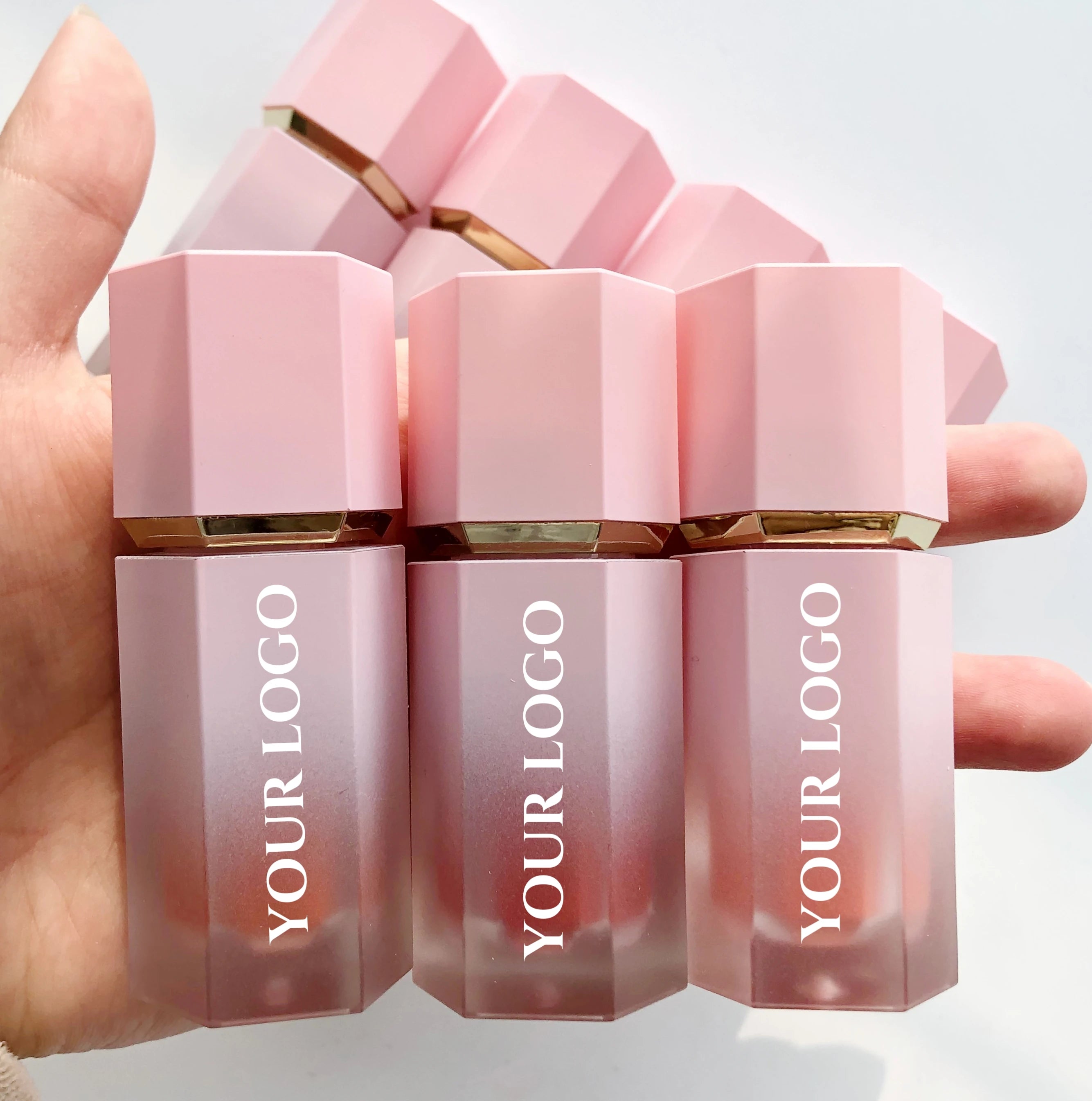Cruelty Free Blush Natural Long-lasting Hexagonal Pink Blusher for Custom Logo