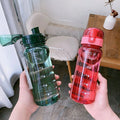 Plastic Sports Water Bottle Fruit Juice Cup in Wide and Small  Mouth with Plastic Leak Proof Drinking Screw Lid