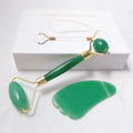 DIY DIY Pretty design Jade Roller For Face Facial with box green aventurine roller HY
