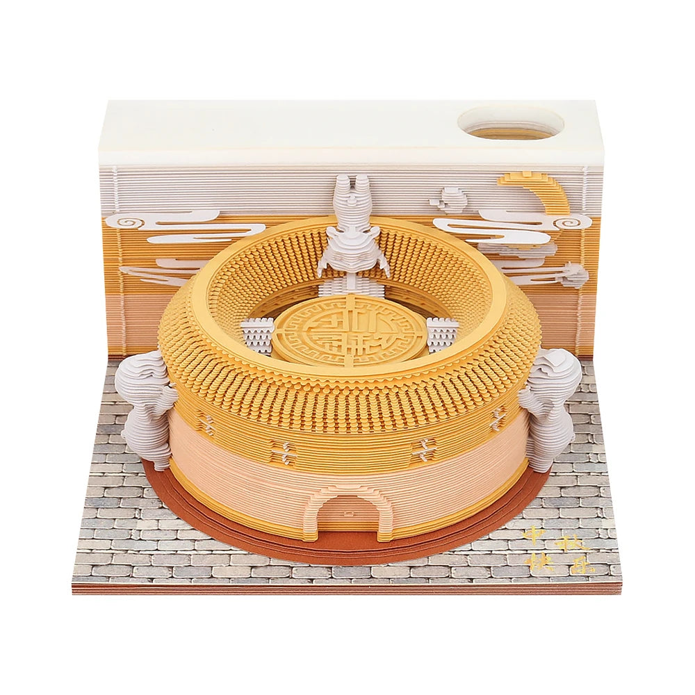 Mid-Autumn Festival Luxury Corporate Gift Set Moon Cake Rabbit 3D Memo Pad Sticky Notes Custom