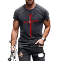 Fitspi European American Wholesale New Men 3D Printed Round Neck Sports Slim Fitting Youth T-Shirt
