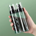 100ml Cosmetic Portable PET Plastic Facial Mist Press Spray Bottles Black Refillable Packaging for  Lotion