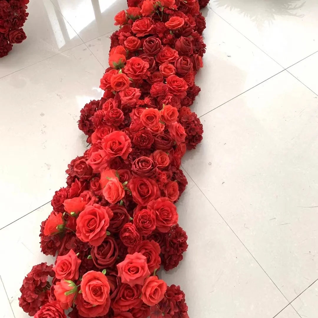 I-1020 Wedding Arrangement Artificial Decoration Flower Row Silk for Customizable Color Size