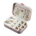PU Leather Small Jewelry Box Portable Travel Jewellery Storage Case Wholesale Custom Logo Girls Necklace Ring Earring Organizer