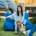 LUCKYSAC Garden Waterproof Beanbag Chairs Refill Sofa Bed One Seat Two Seat Indoor Outdoor Reclining Lounge