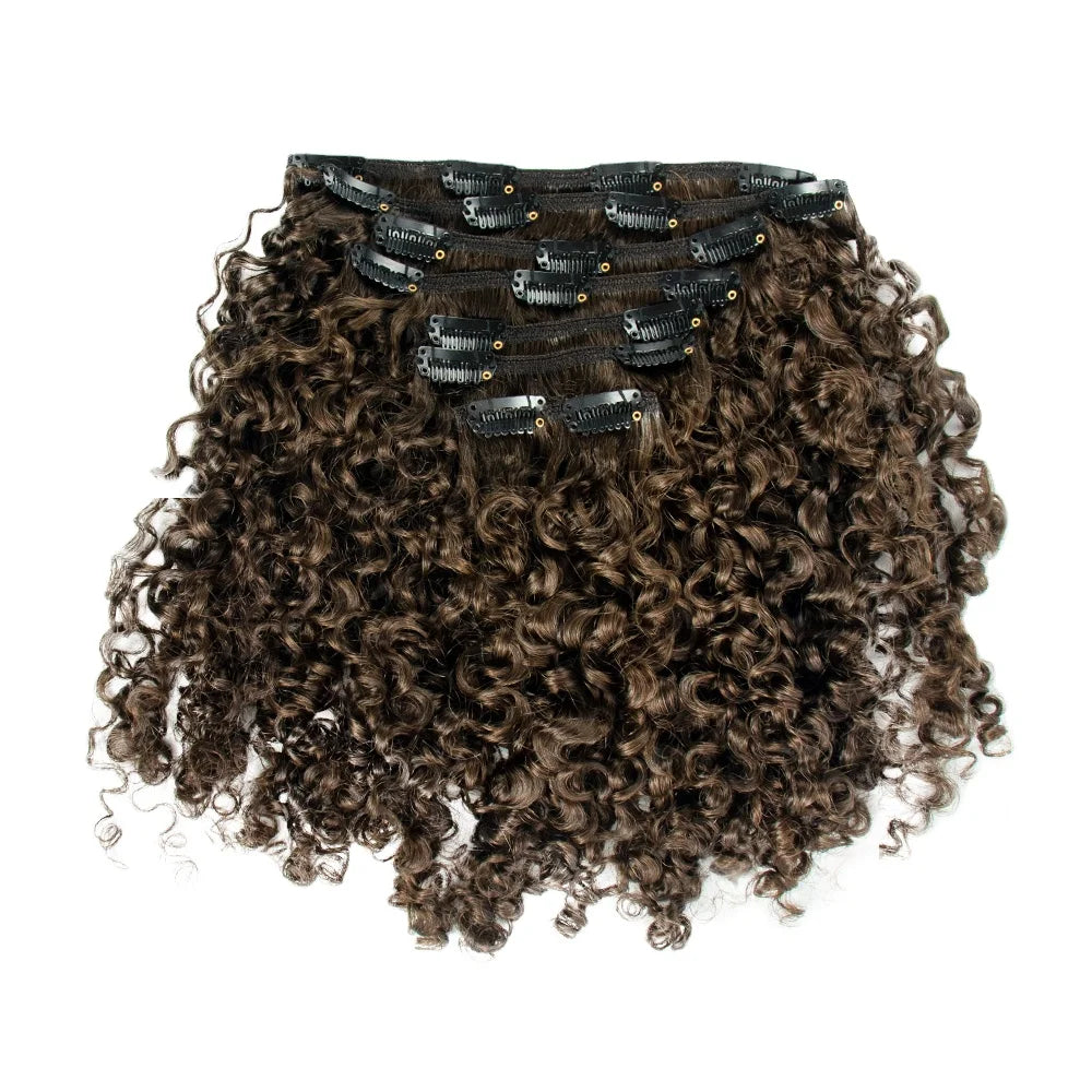 Raw Hair Indian Hot Selling Drop Shipping Kinky Curly Seamless Clip in Hair Extensions 100Human Hair