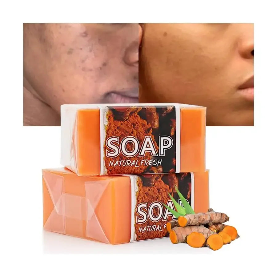 Natural Turmeric Soap Bar for Skin Brightening Dark Spots Reduces Acne Fades Scars Cleanses Skin Handmade Turmeric Soap