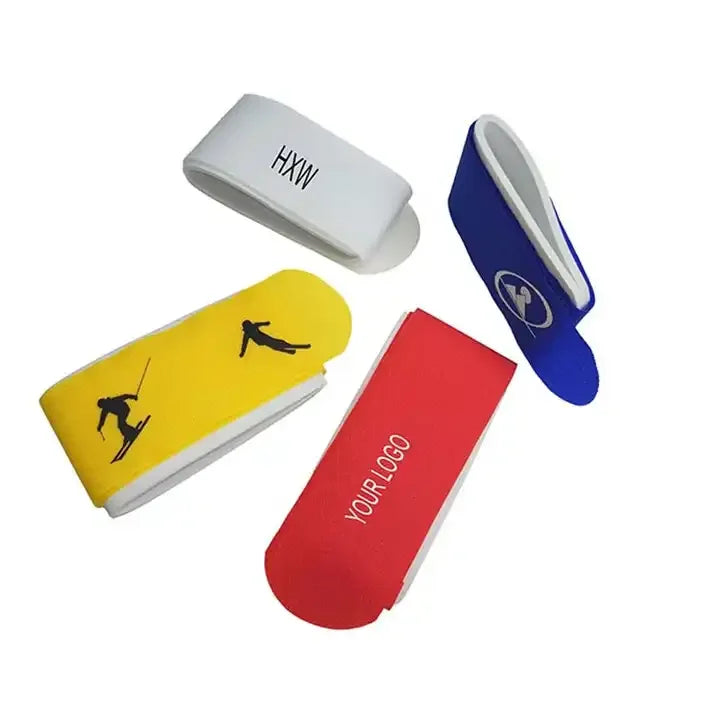 Factory Supply Soft Hook and Loop Ski Strap & Custom Alpine Ski Band-Eco-friendly Nylon+EVA Material Custom Logo Option