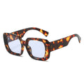 Wholesale Custom logo Personalized Beach Sunglasses Ins Luxury square Leopard Sunglasses Women Eyewear UV400 Oculos De Sol