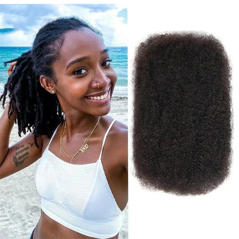Wholesale Virgin Hair Afro Kinky  100% Human Hair Stretched Braiding Hair Bulk  Remy Braiding  for Natural DreadLocks