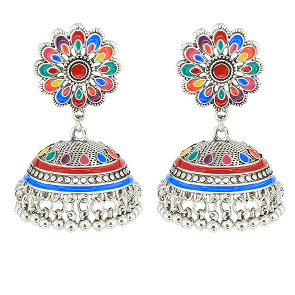 Indian Hobemian Boho Jhumka Earring Brass Earrings Women