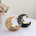 Moon Candlestick Metal Candlestick Decoration Modern Light Luxury Romantic Wedding Wedding Christmas Day Candle Cup