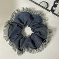 Wholesale Fashion 15cm Big Large Size Elastic Hair Ties Denim Classic Hair Scrunchies Hair Bands for Women