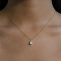 Wholesale 925 Sterling Silver 18k Gold Plated Jewelry Crystal Necklace Dubai Jewelry Sets Gold Plated Necklace Pendant for Women