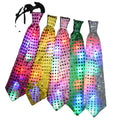 Female Male Glow Tie Light up Toy Blinking Led Bowtie Party  Gift Bar Necktie   Cosplay Birthday Wedding Decoration