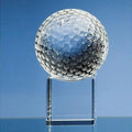 MH-Q0085 clear Crystal Golf Ball with Base Glass Paperweight