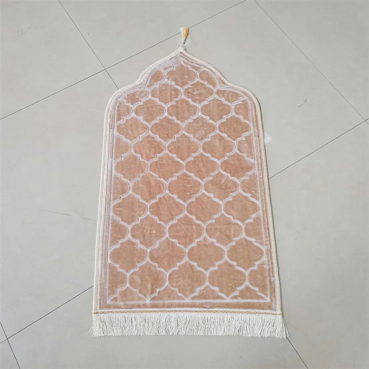 Factory Custom Padded Prayer Mat Sponge Flocking Absorbable Prayer Mat Muslim