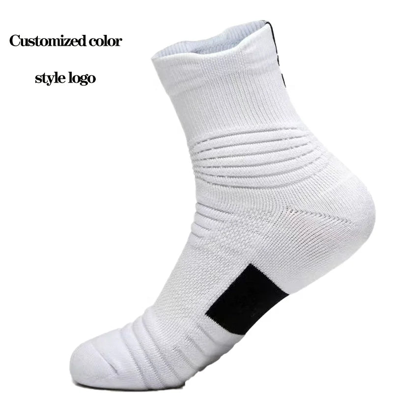 Custom Designed Sports Performance Running Socks Breathable and Sweat Absorbent for Basketball for Autumn Digital Printing