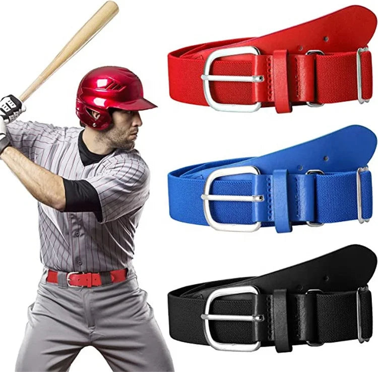 Wholesale logo Custom Training Sports Elastic Adjustable Youth Adult Adjustable Elastic Stretchy Softball Belt Baseball Belts