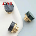 JAYA Natural Door Knob Stone Marble Brass Cabinet Drawer Knobs Cupboard Dresser Drawer Pulls Handles Knobs Furniture Door Handle