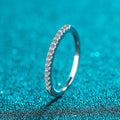 Silver 925 Original Total 0.3 Ct Brilliant Cut Diamond Test Past D Color Moissanite Cocktail Ring Micro Gemstone Wedding Rings