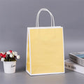 Printed Logo Kraft Paper Bag White Brown Craft Shopping Gift Bag with Lamination for Supermarket Promotion