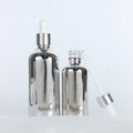 Luxury 5ml10ml15ml20ml30ml50ml100ml Silver Cosmetic Essential Oil Dropper Glass Bottle