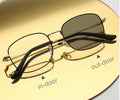 Photochromic Lenses Black Metal square Vintage Lunettes Monturas De Lentes Lexxoo Sunglasses Male Didymium Glasses