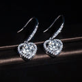Wholesale Heart  VVS1 D Color 1 Karat Moissanite Pendant Earrings for Women Engagement Wedding Jewelry