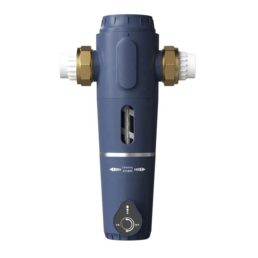 40 Micron Water Pre Filter System for Impurities with 6-Ton High Flow Rate Capacity and Pressure Gauge for Whole House Water