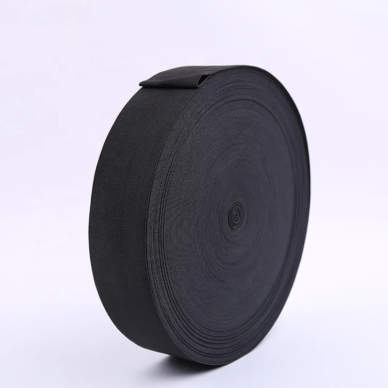 Wholesale Twill Style Plain Weave White Black Knit Elastic Waist Band Webbing Garment Accessories Polyester/Nylon Material for