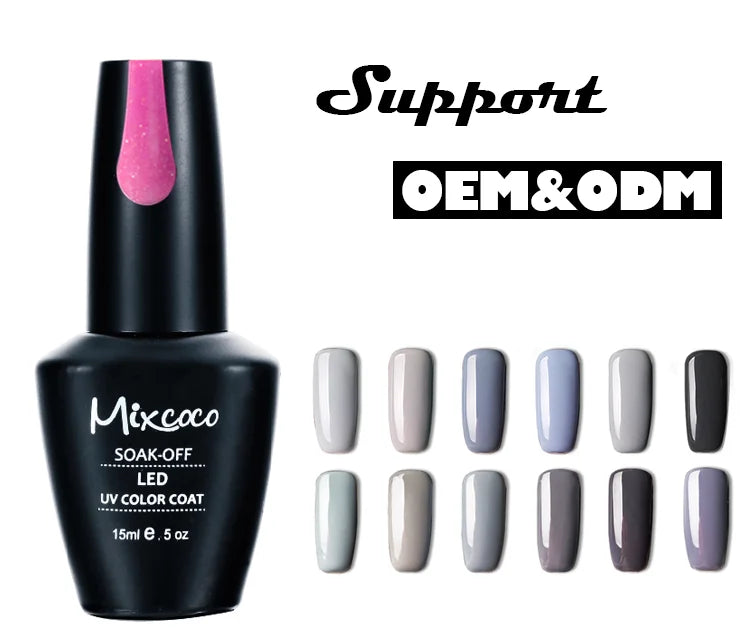 2026 Mixcoco OEM Available 300 Colors Soak off Uv Gel Polish Nail Art for Salon LED Lamp 30s Uv Lamp 1 min