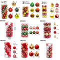 3cm 4cm 6cm 8cm Christmas Tree Hanging Bauble Ball for Xmas Christmas New Year Party Home Hanging Drop Ornament Decorations Set