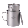 Titanium Cup Pot  Mug with Handle Portable Camping Picnic Water Cup Tableware Travel Coffee Tea Pot
