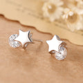 Korean Version 925 Sterling Silver Fashion Earrings Zircon Personality Star Stud Earring 2021 Trend Jewelry