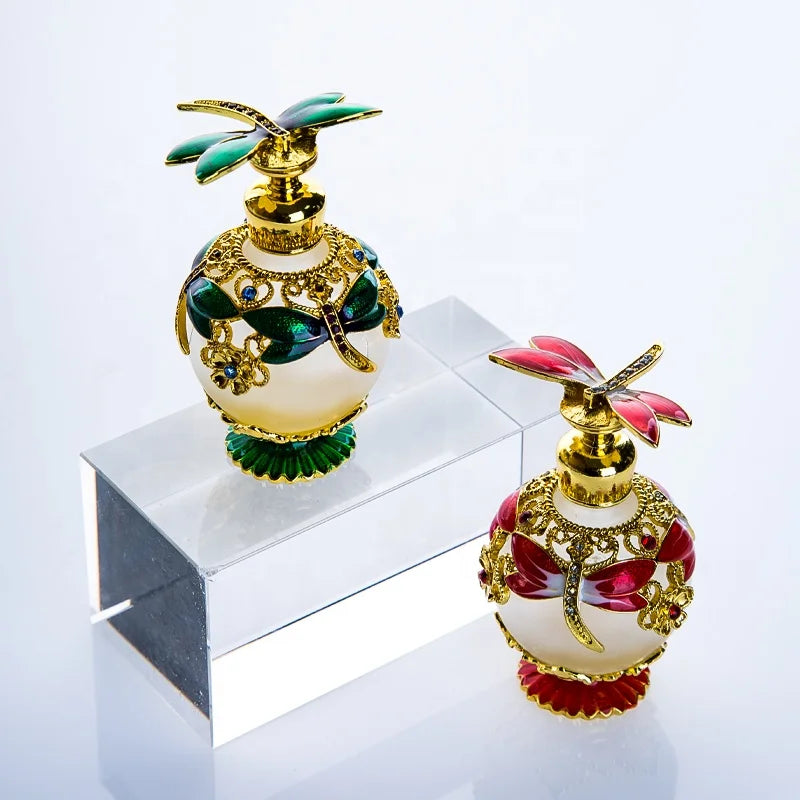 Cosmetic Arabic butterfly Luxury Perfume Bottle Essential Oil Roller Bottle 15ml for Sale