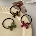 Korean High-End Hair Accessory Acetate Bow Hair Tie High Elasticity Durable Rubber Band for Women
