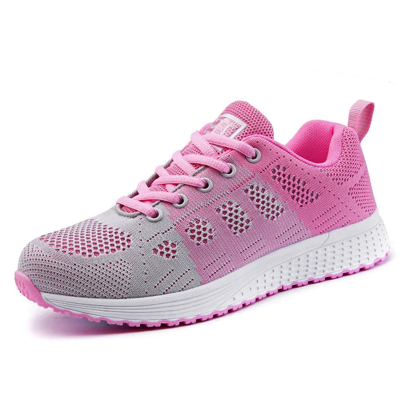 New Net Shoes Single Shoes Soild Casual Running Light Soft Soled Shoes for Women Wholesale