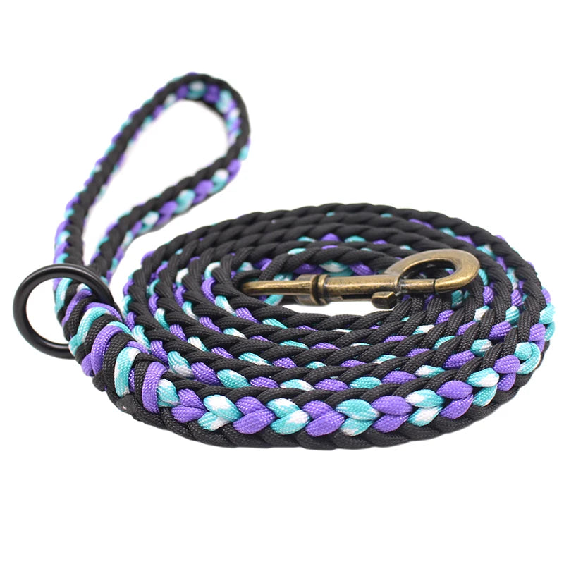 Tactical Custom Solid Fashion Waterproof Polyester Paracord Dog Collar & Leash for Dog Walking