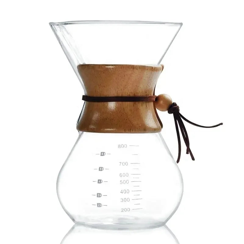 Ecocoffee Classic Series Pour Over Coffee Dripper Brewer 800ml & 600ml Capacity Glass Coffeemaker