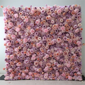 8x 8ft Popular Roll up Hot Sale 3d Flower Wall Backdrop Artificial Decorative Silk Flower  Backdrop for Wedding Decoration