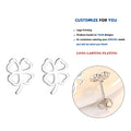 E51 Design 925 Sterling Silver Four Leaf Clover Shaped Pendant Hollow Gold Plated Butterfly Stud Earrings with Charm
