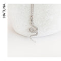 925 Sterling Silver Necklace 2023 Fashion Jewelry Custom Snake Shaped Pendant Colar De Prata 925 Statement Jewelry