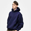 Wholesale 100% Cotton Lined Pullover Hoodie Men Custom Embroidery Logo 500 Gsm Bulk Blank French Terry Oversized Hoodies