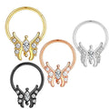 Daith Earrings 16G Stainless Steel Cartilage Helix Tragus Nose Hoop Piercing Jewelry 8MM 10mm Silver Gold Rose Gold Black Plated